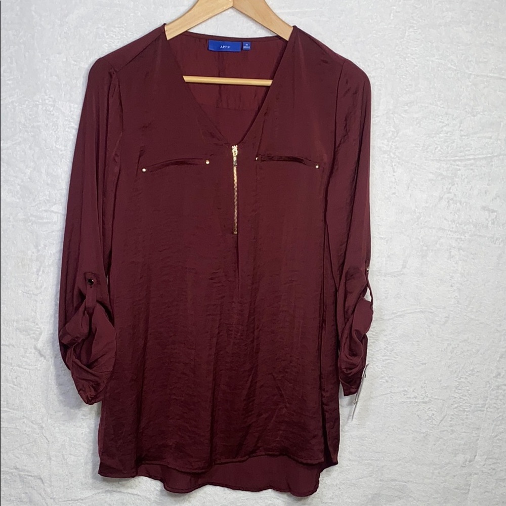 Apt. 9 Women's Burgundy Blouse